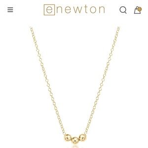Enewton 16” Gold Necklace 3 Beads
